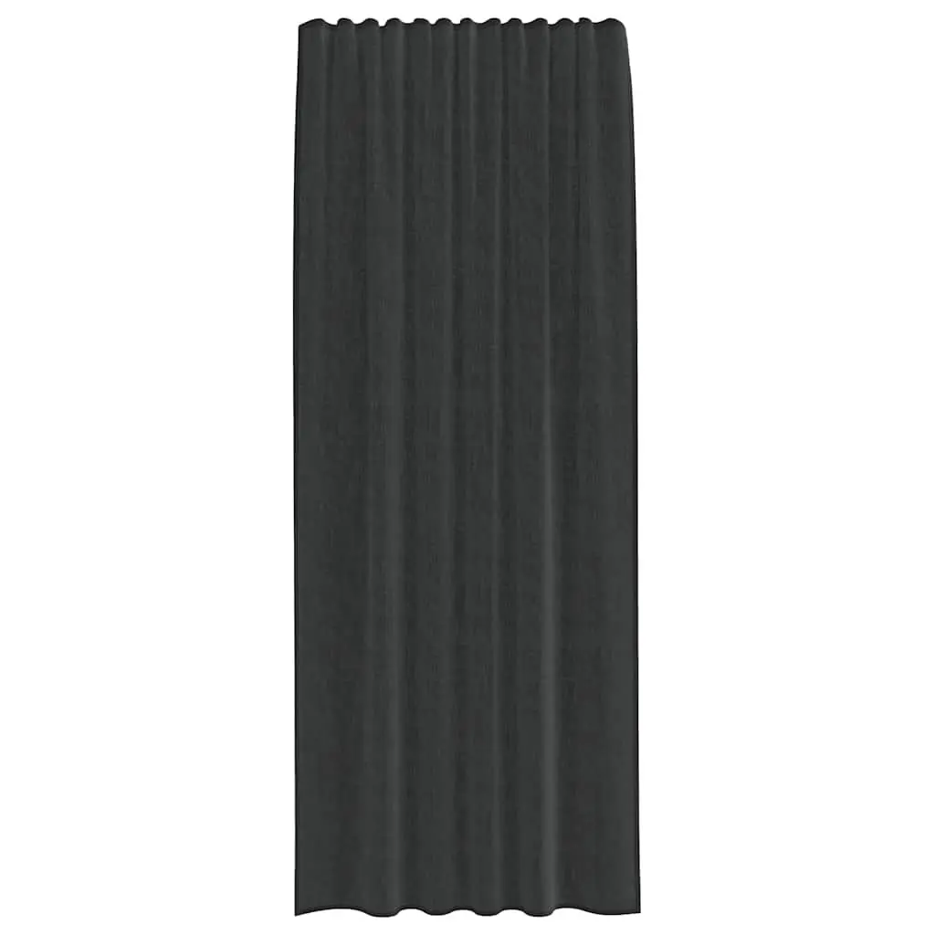 Voile Curtains Black Sheer Window Panels 2 Piece Rod Pocket Drapes