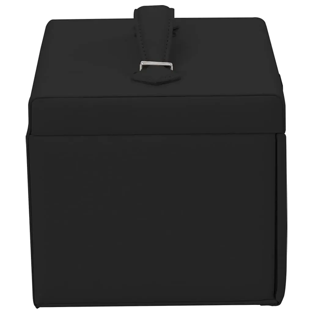 Jewellery Box 4-Layer Organiser with Mirror Black
