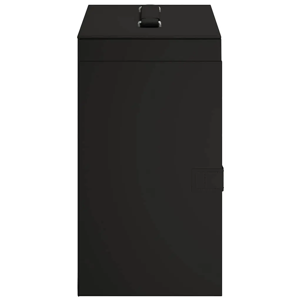 Jewellery Box Organiser 5 Layer with Mirror Lockable Black Storage Holder