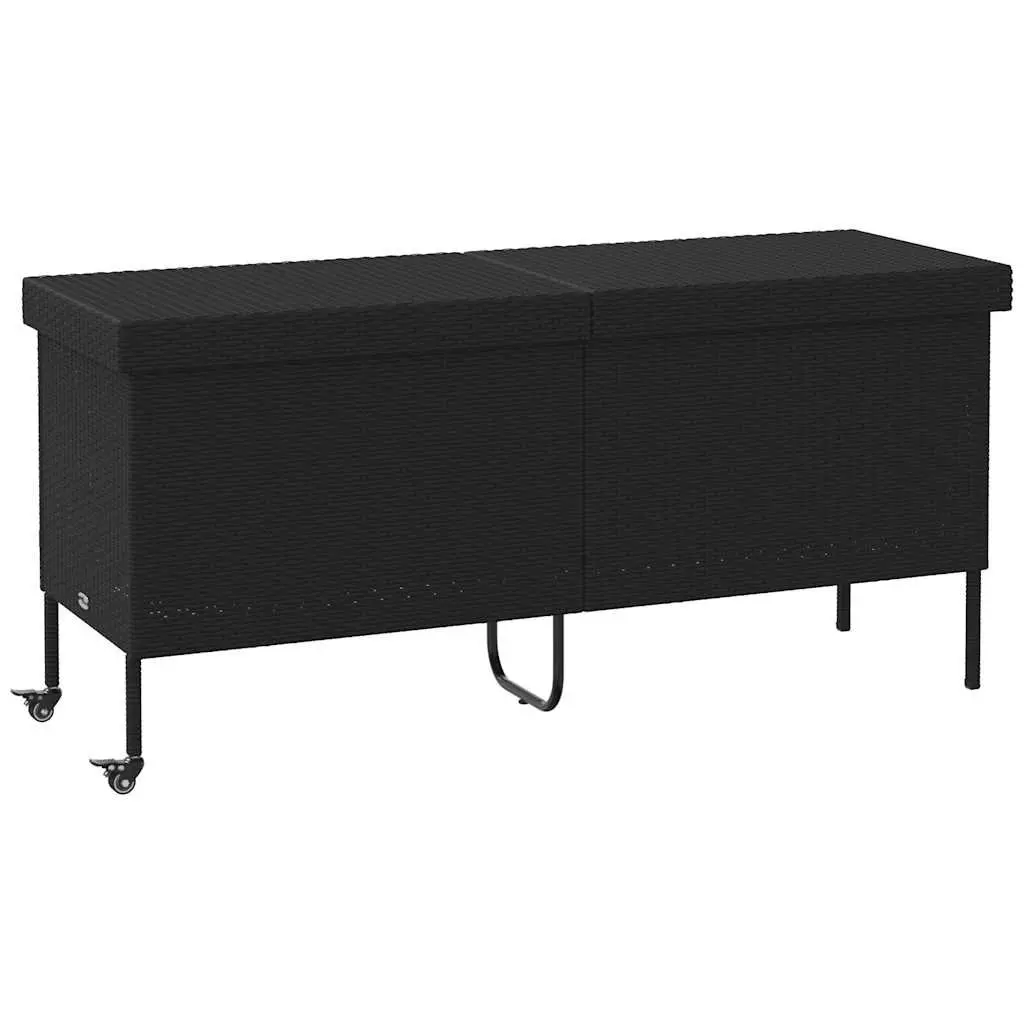 Garden Storage Box with Wheels for Outdoor Use