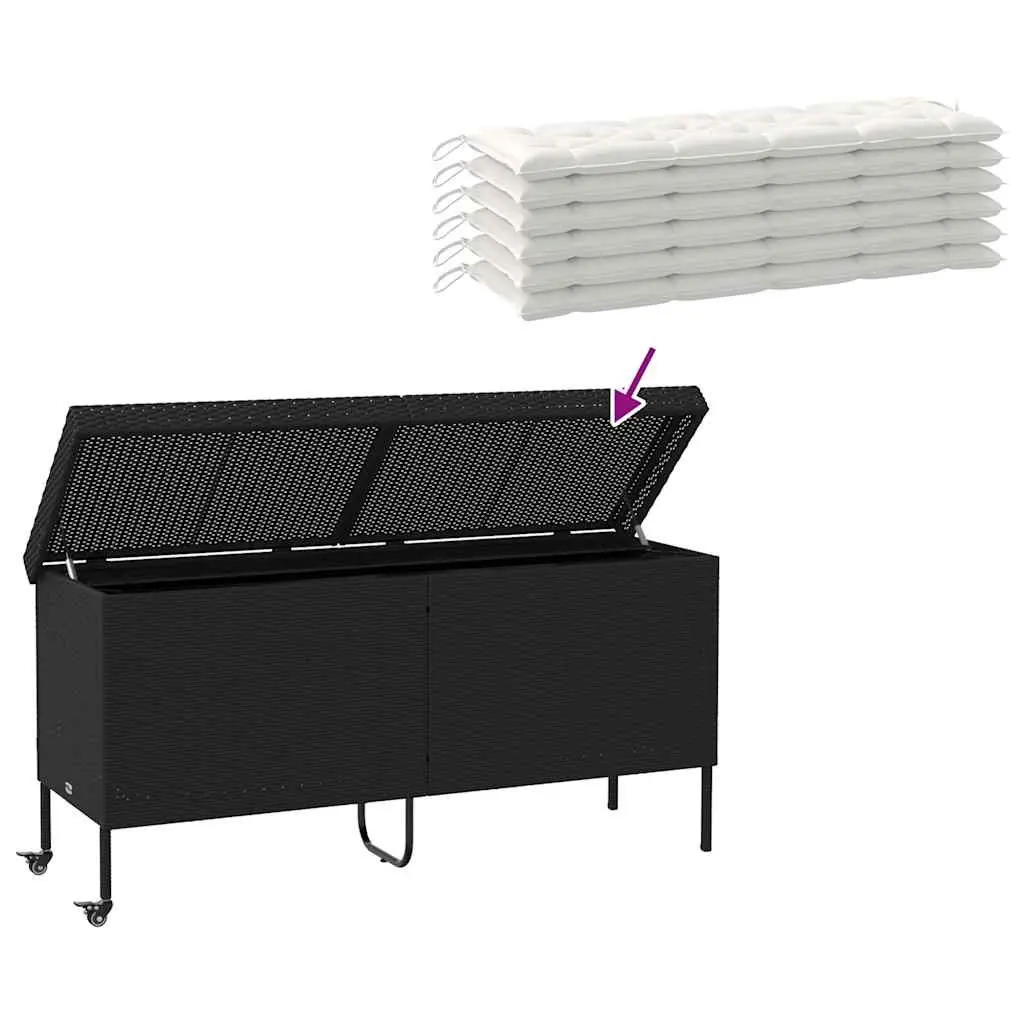 Garden Storage Box with Wheels for Outdoor Use