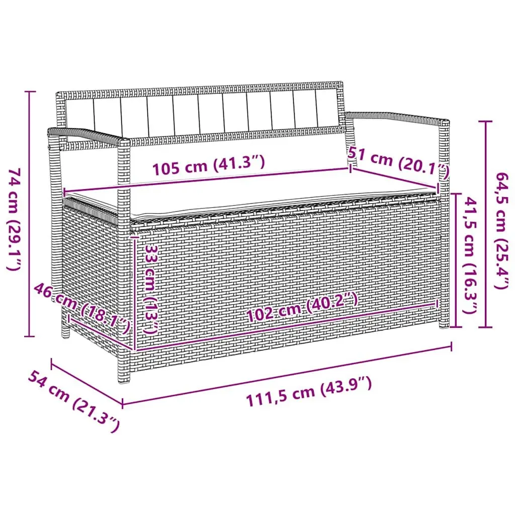 Garden Storage Bench