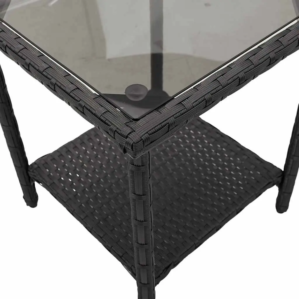 L-Shaped Garden Sofa Set with Coffee Table and Cushions Outdoor Patio Furniture