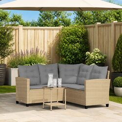 Comfortable L-Shaped Garden Sofa with Table for Relaxation