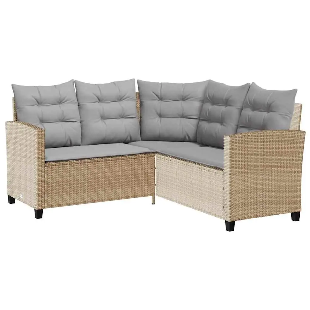L-Shaped Garden Sofa with Table for Relaxation
