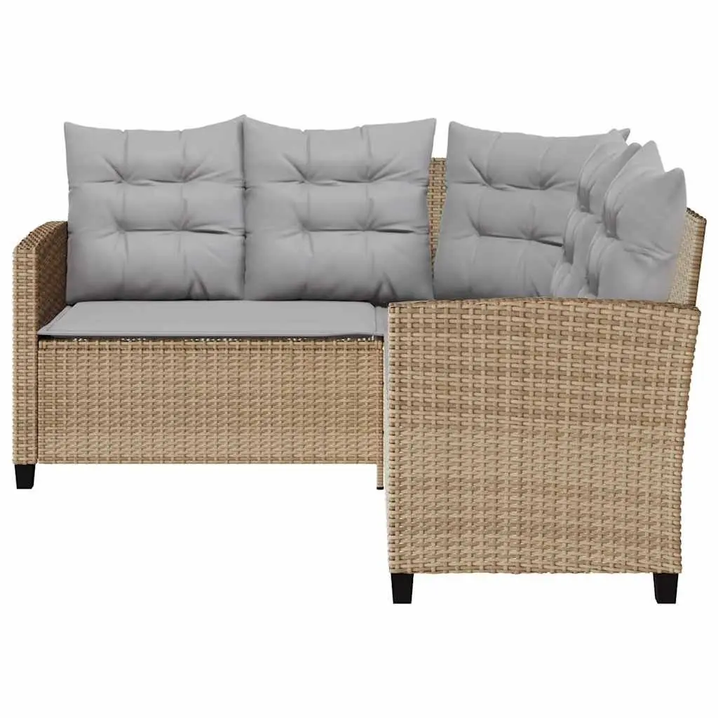 L-Shaped Garden Sofa with Table for Relaxation