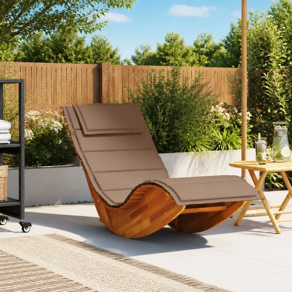 Rocking Sun Lounger with Thick Cushion