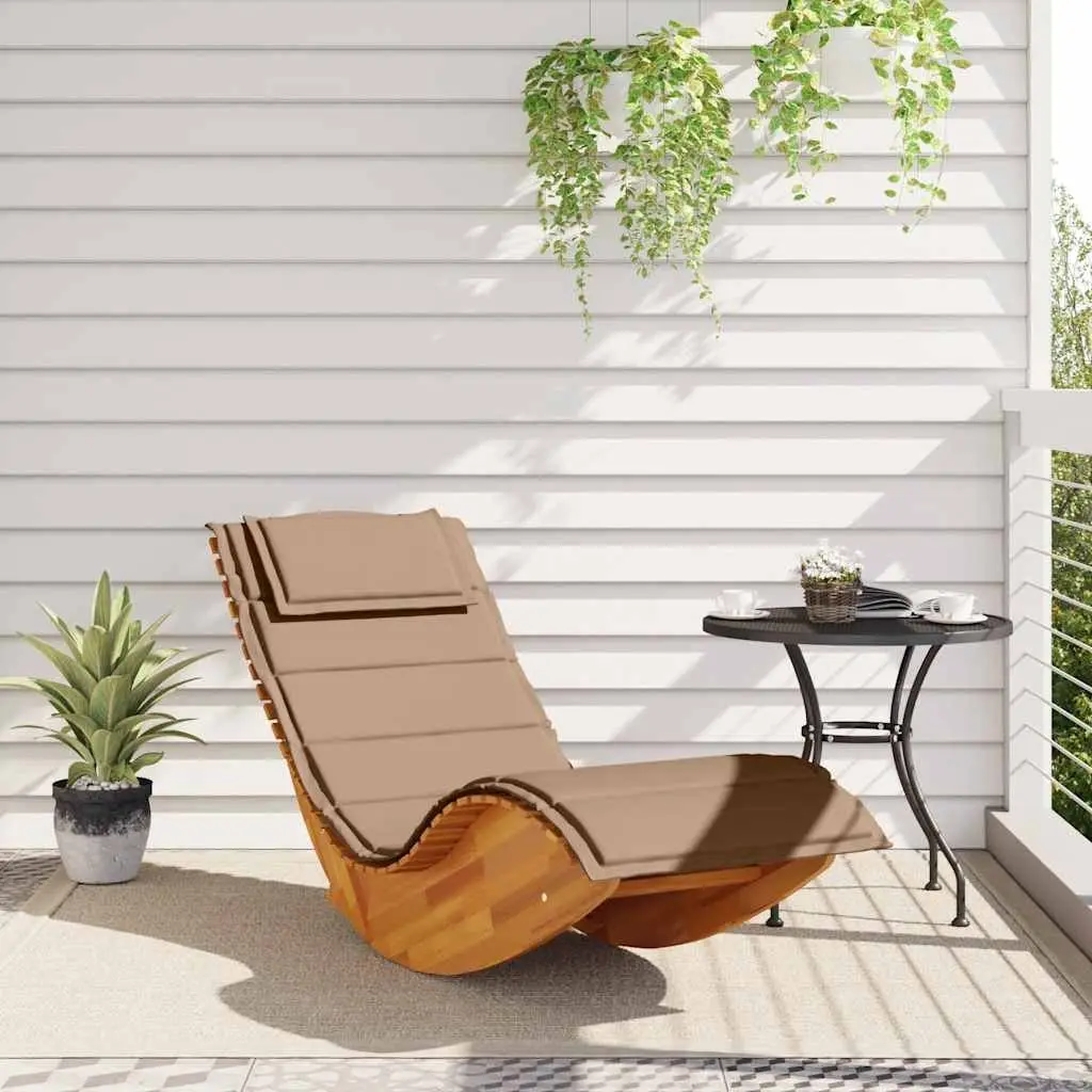 Rocking Sun Lounger with Thick Cushion