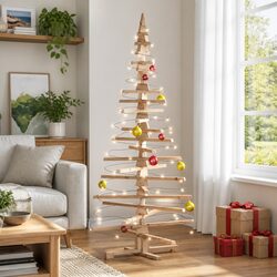 Practical 180cm Wooden Christmas Tree Decoration