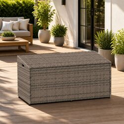 Warm and Practical Garden Storage Box in Grey