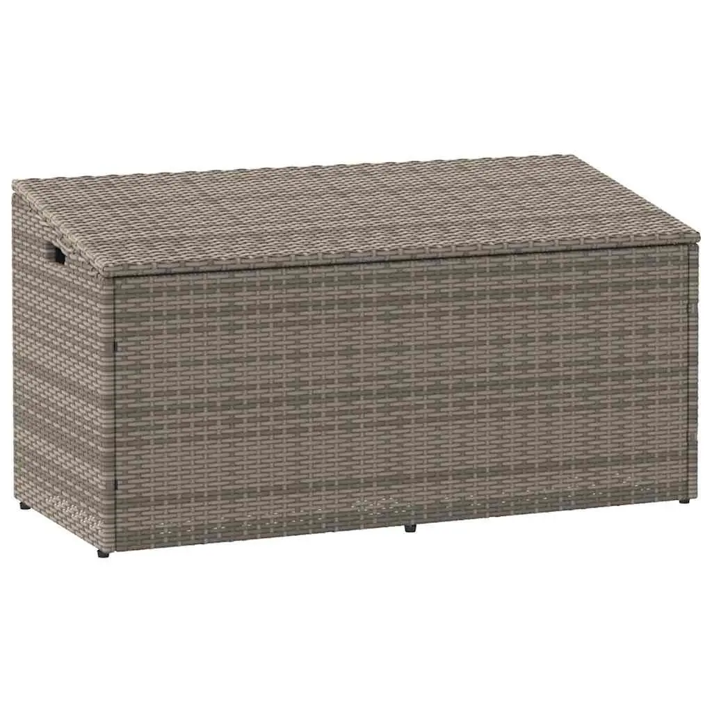 Garden Storage Box Outdoor Furniture Grey 110 x 50 x 58 cm Poly Rattan