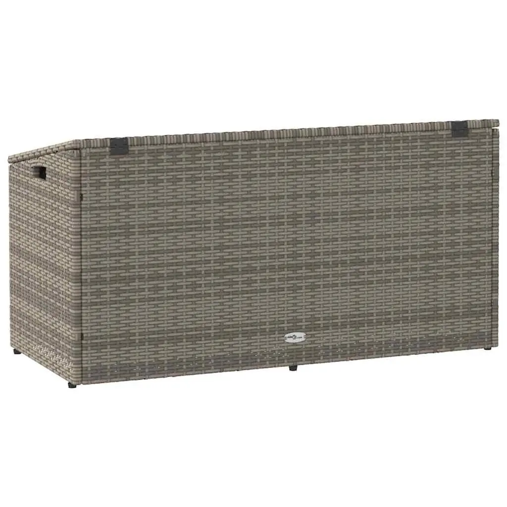 Garden Storage Box Outdoor Furniture Grey 110 x 50 x 58 cm Poly Rattan