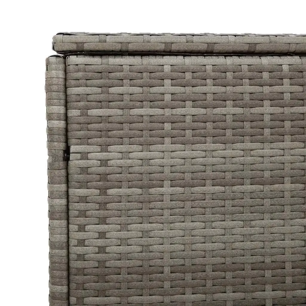 Garden Storage Box Outdoor Furniture Grey 110 x 50 x 58 cm Poly Rattan