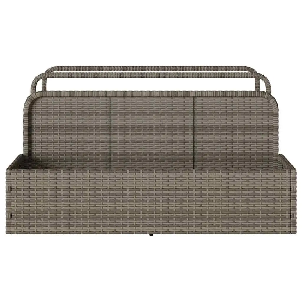 Poolside Float Storage Basket Grey Outdoor Garden Patio Rattan Organiser