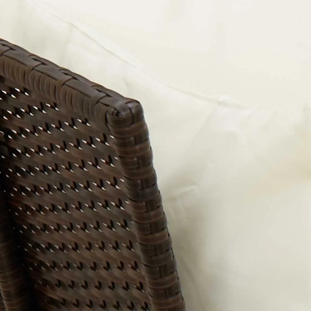 Outdoor Garden Sofa Modular Seating Brown Rattan with Cushions