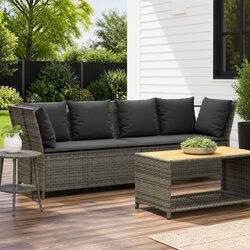 Warm and Practical Garden Sofa with Cushions for Outdoors
