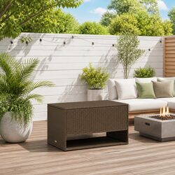 Reliable Brown Outdoor Storage Box for Your Essentials