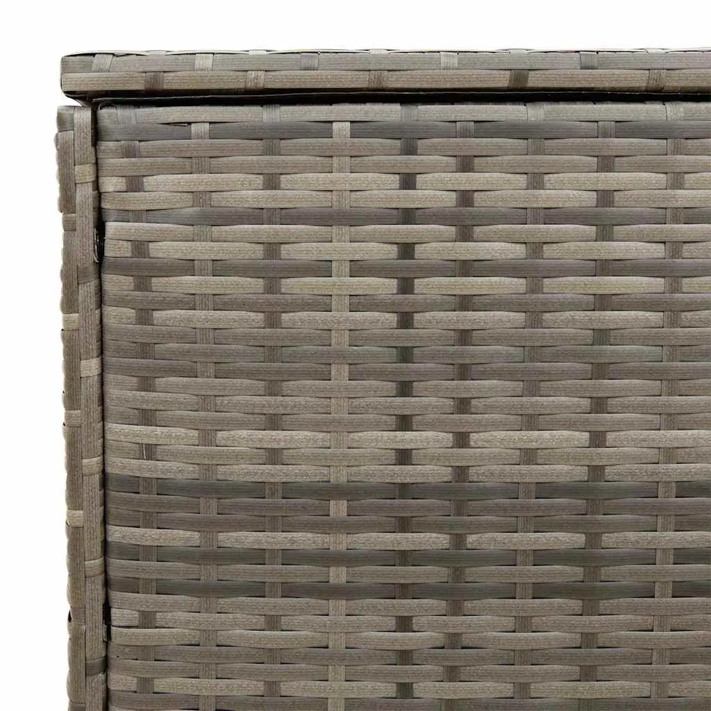 Outdoor Storage Box Grey Poly Rattan Cushion Organiser 100 x 55 x 55.5 cm