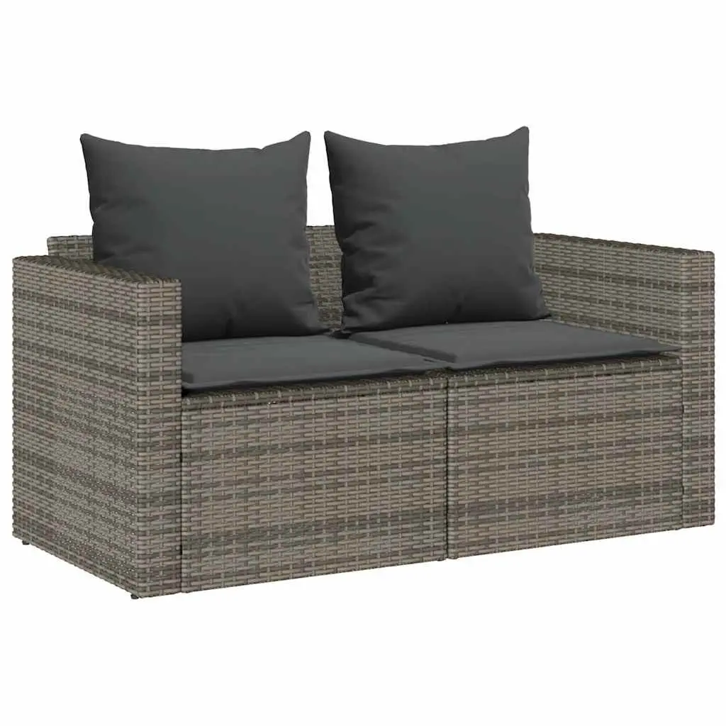 Garden Sofa Set 5 Piece Outdoor Seating Modular Stackable Grey