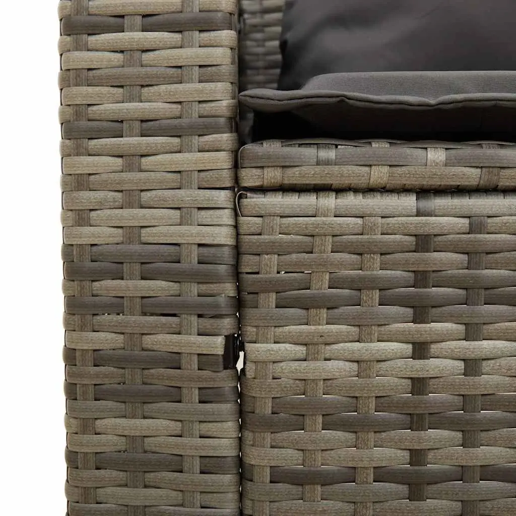 Garden Sofa Set 5 Piece Outdoor Seating Modular Stackable Grey