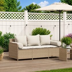 Reliable 3-Seater Garden Sofa with Comfortable Cushions