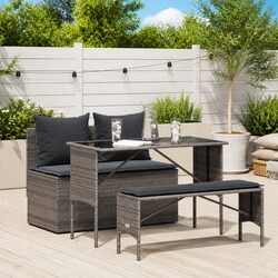 Value and Comfort in This Grey Garden Dining Set
