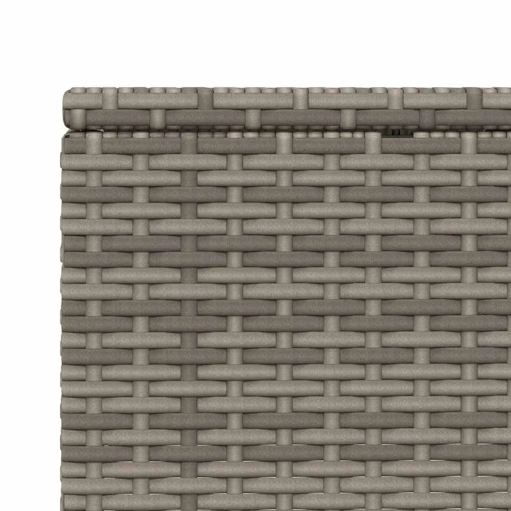 Sun Lounger Sunbed Grey Poly Rattan Adjustable Backrest Outdoor Garden Furniture