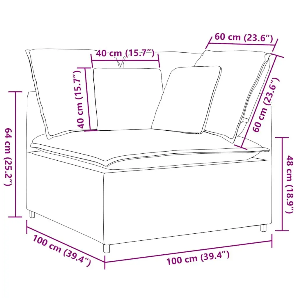 Grey Modular Corner Sofa Unit for Comfort