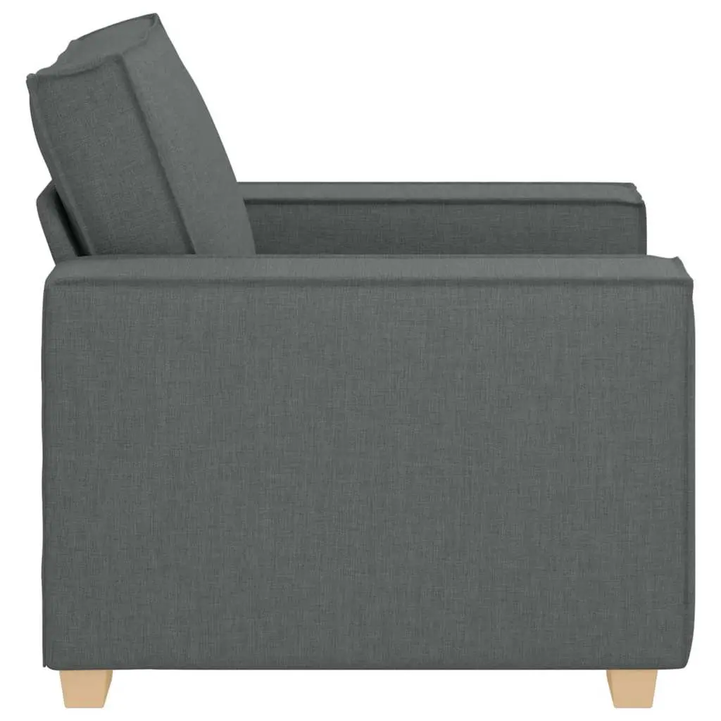 Sofa Chair Dark Grey Fabric Lounge Seat Living Room Furniture Armrest Padded