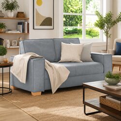 Comfortable and Reliable Grey 2-Seater Sofa