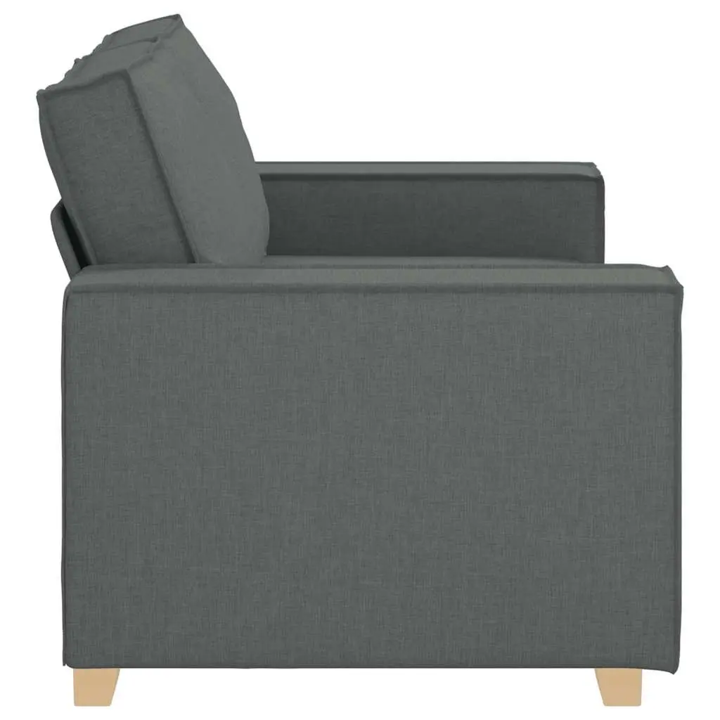 2-Seater Sofa Dark Grey 160x78x84cm Fabric Living Room Couch
