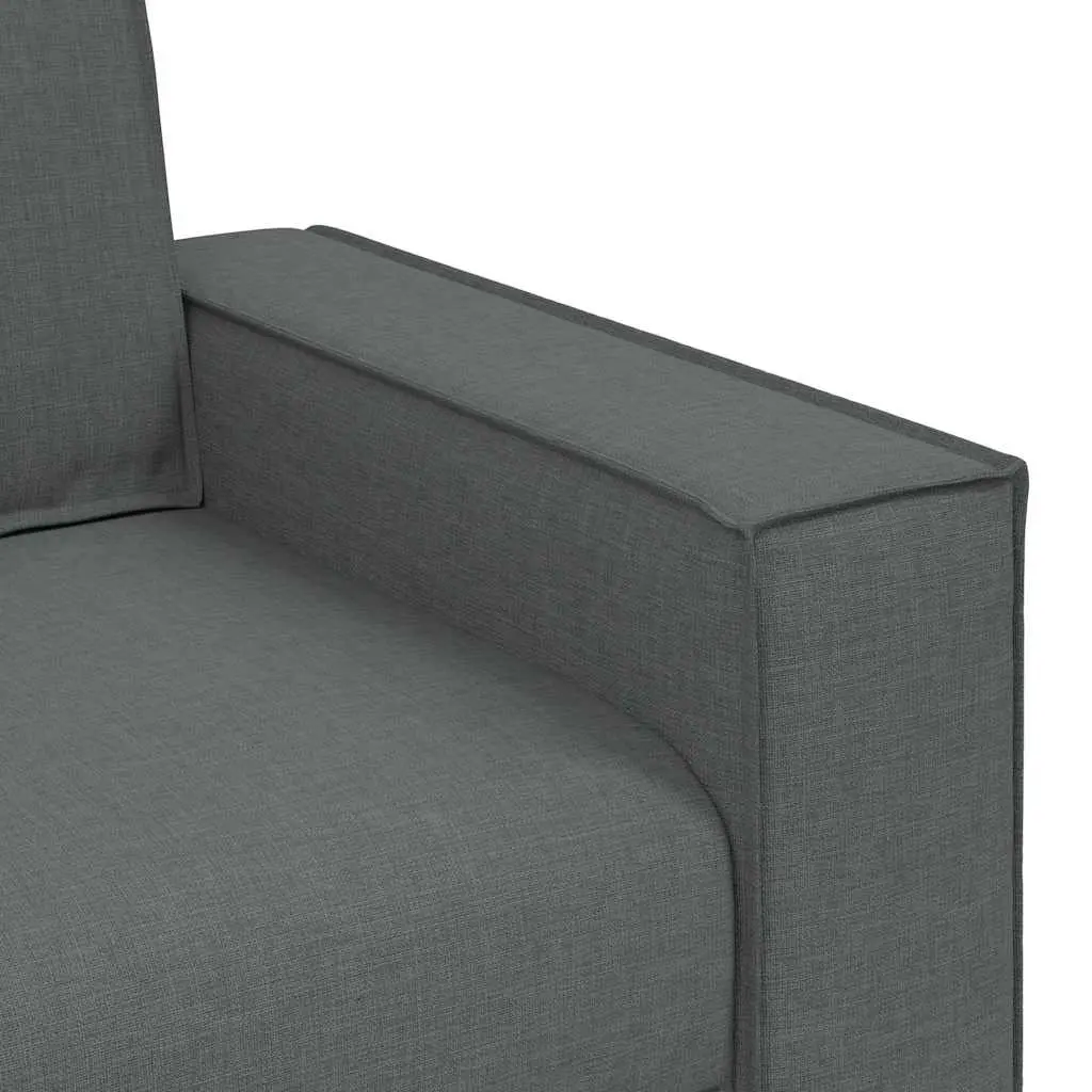 2-Seater Sofa Dark Grey 160x78x84cm Fabric Living Room Couch