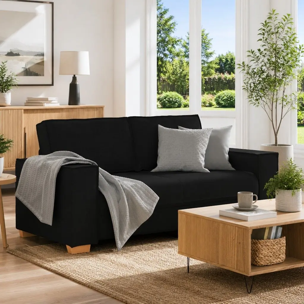 2-Seater Sofa in Black