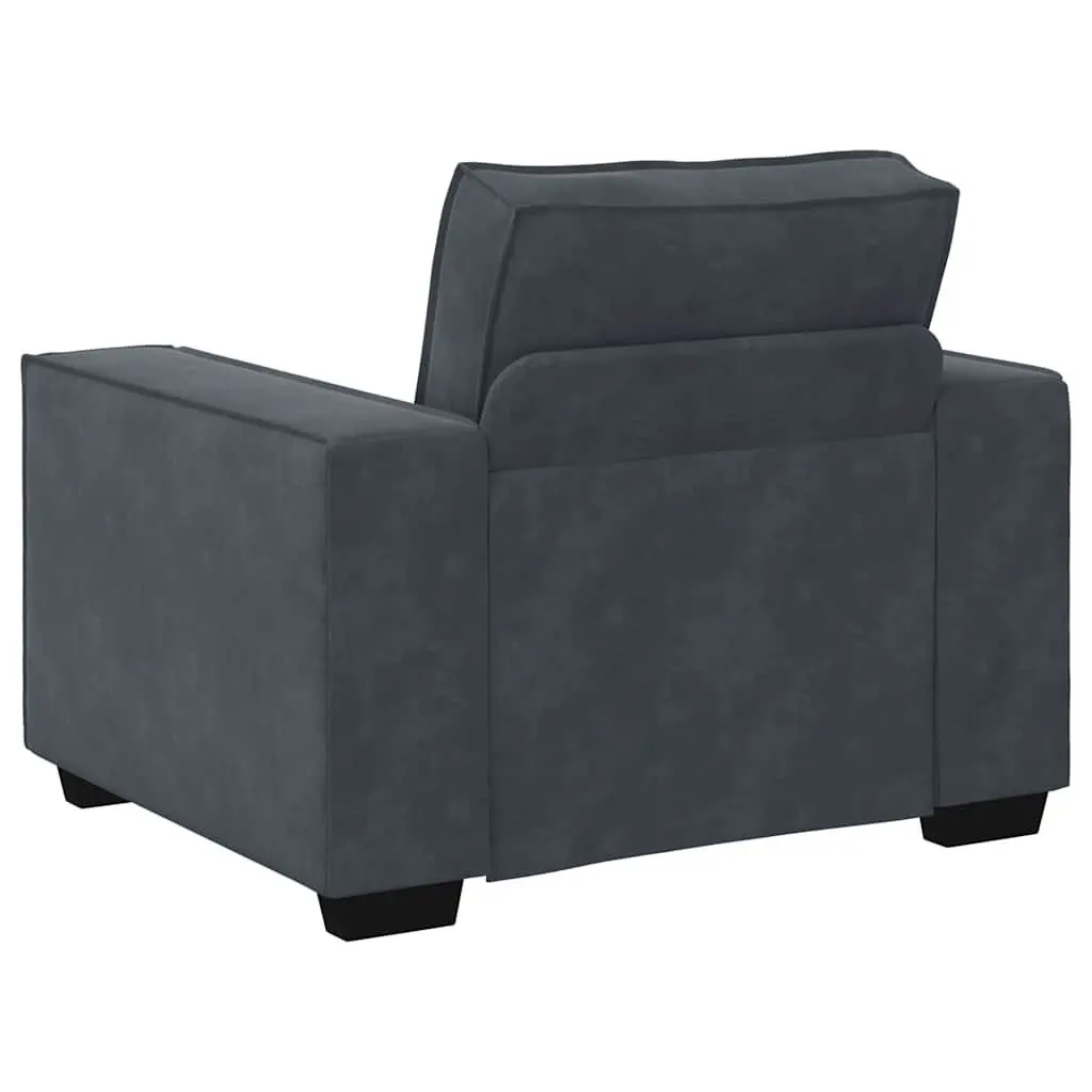 Sofa Chair Grey Velvet Relaxing Living Room Furniture