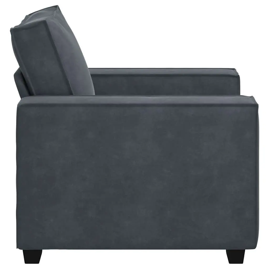 Sofa Chair Grey Velvet Relaxing Living Room Furniture