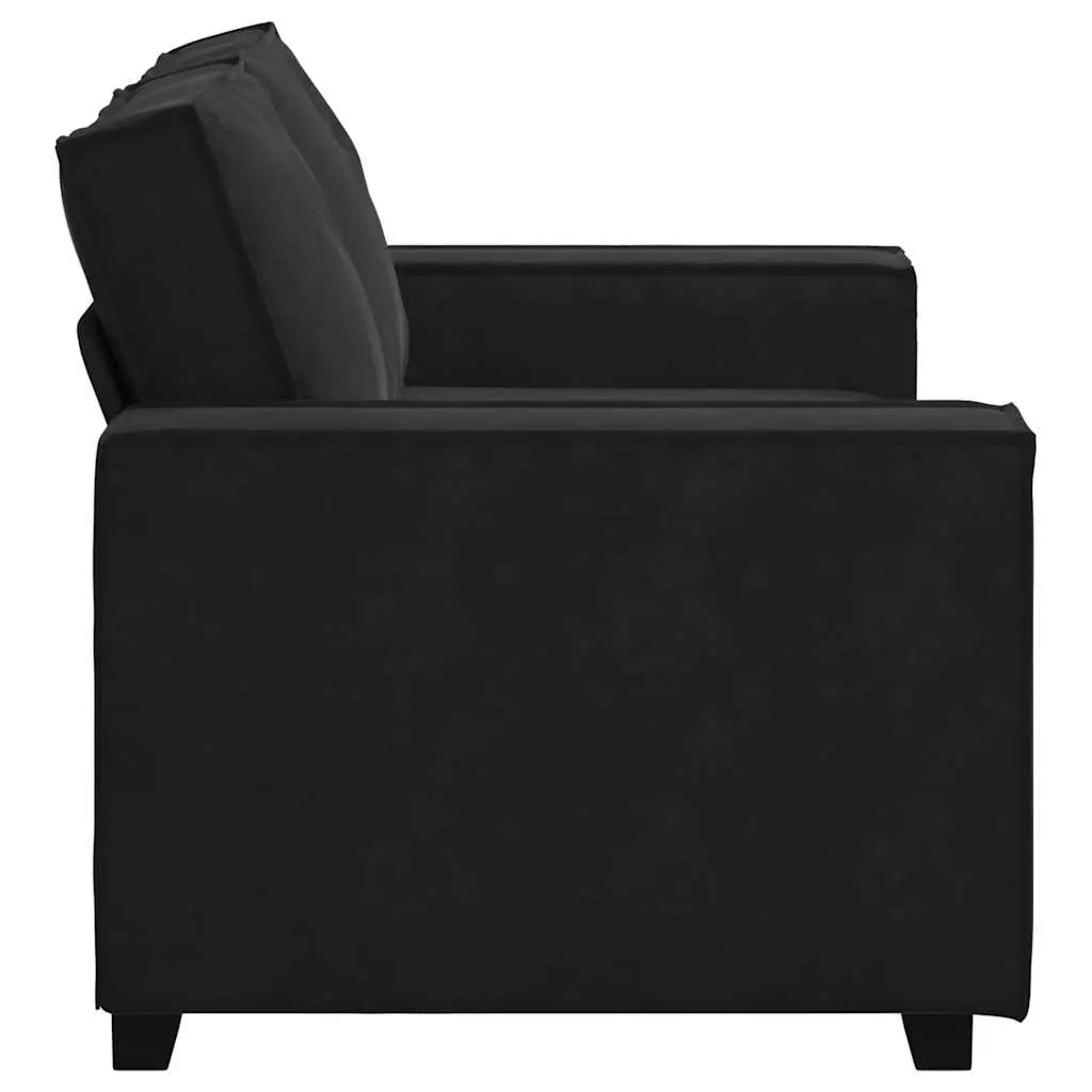 Black Velvet 2-Seater Sofa