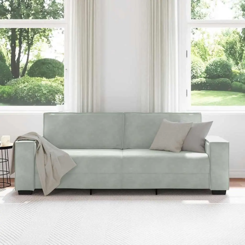 Grey Velvet Lounge Sofa