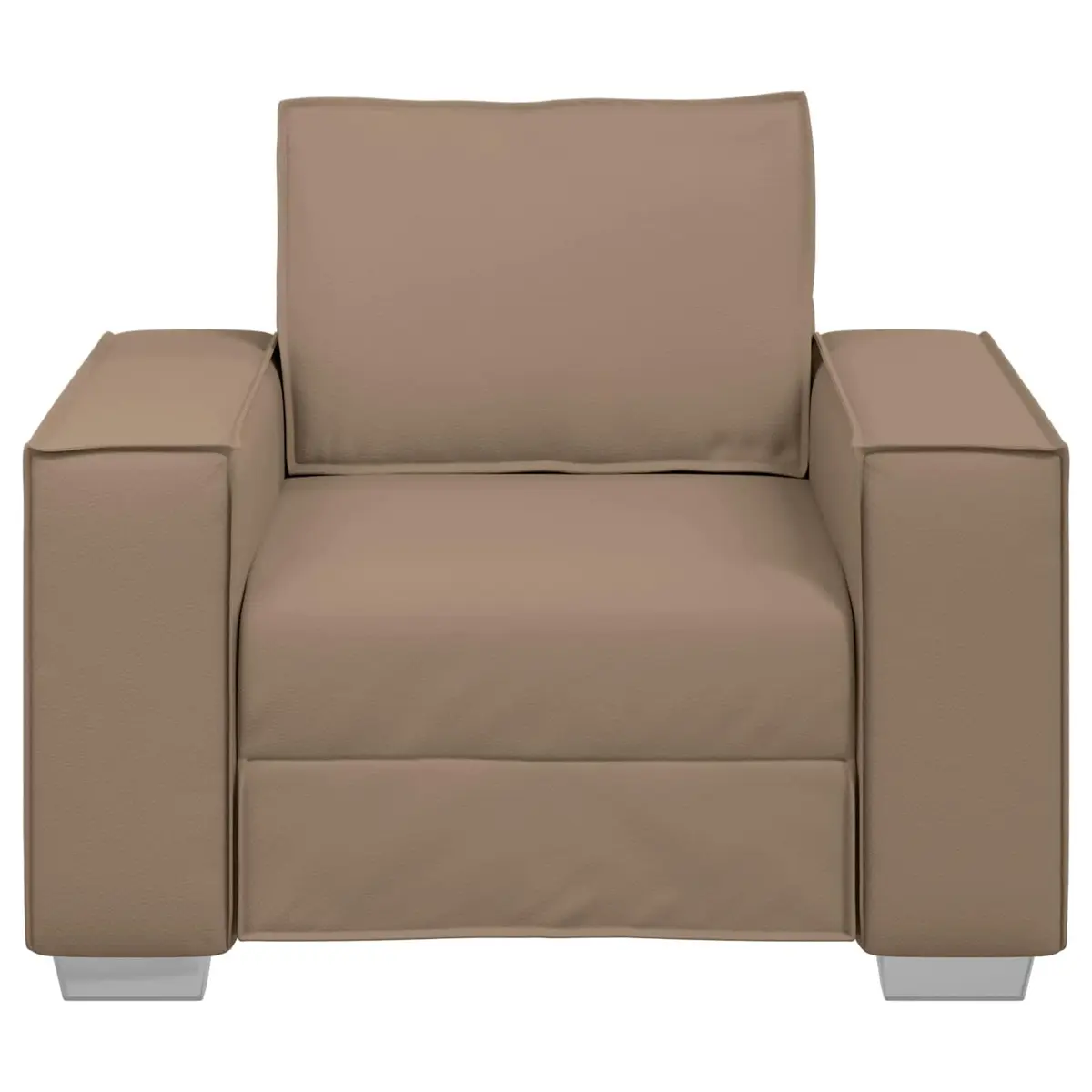 Brown Faux Leather Sofa Chair