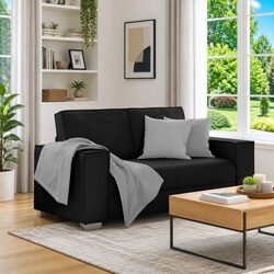 Reliable Black Loveseat Sofa 160cm: Comfort Meets Value