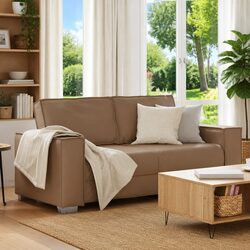 Comfortable and Practical Loveseat Sofa in Brown