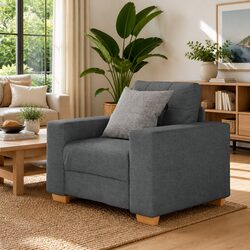 Comfortable Grey Lounge Chair - Practical and Affordable