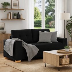 Reliable Black Loveseat Sofa - Comfort and Value Combined