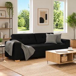 Value-Driven Black 3-Seater Sofa for Cozy Spaces