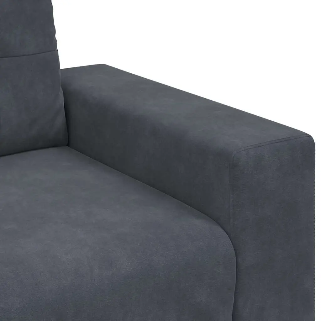 Sofa Chair Grey Velvet Lounge Seat Modern Living Room Armchair Relaxation