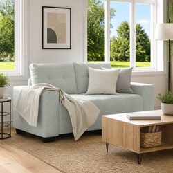 Grey Loveseat Sofa 160x77x82cm - Affordable Comfort