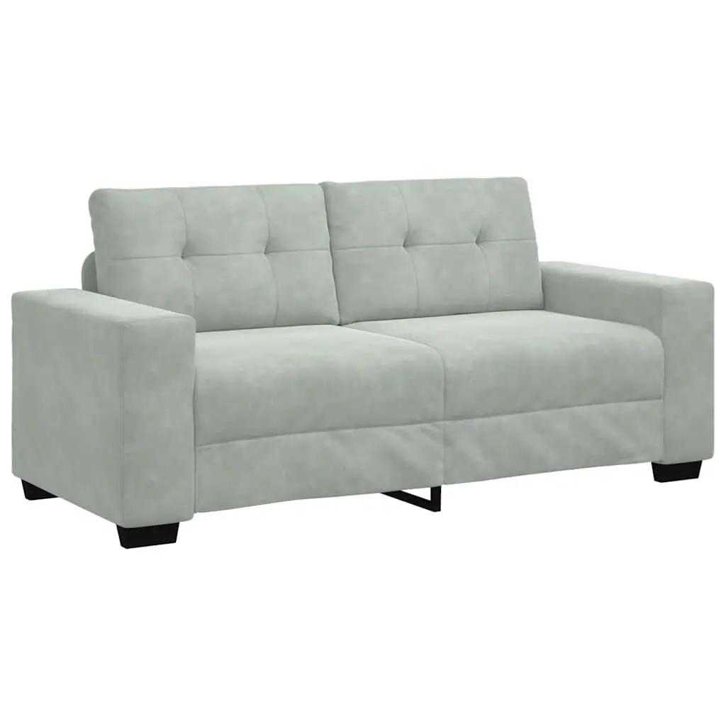 Grey Velvet Loveseat Sofa