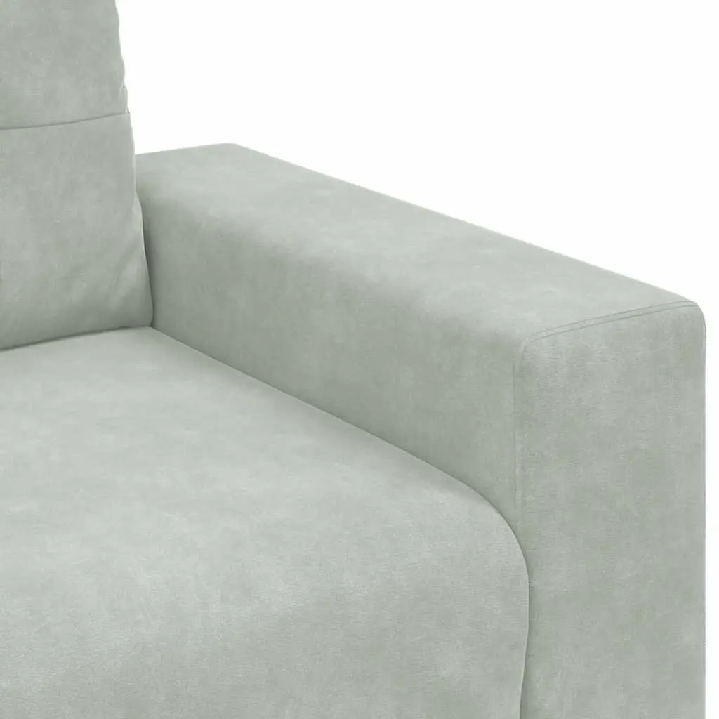 Grey Velvet Loveseat Sofa