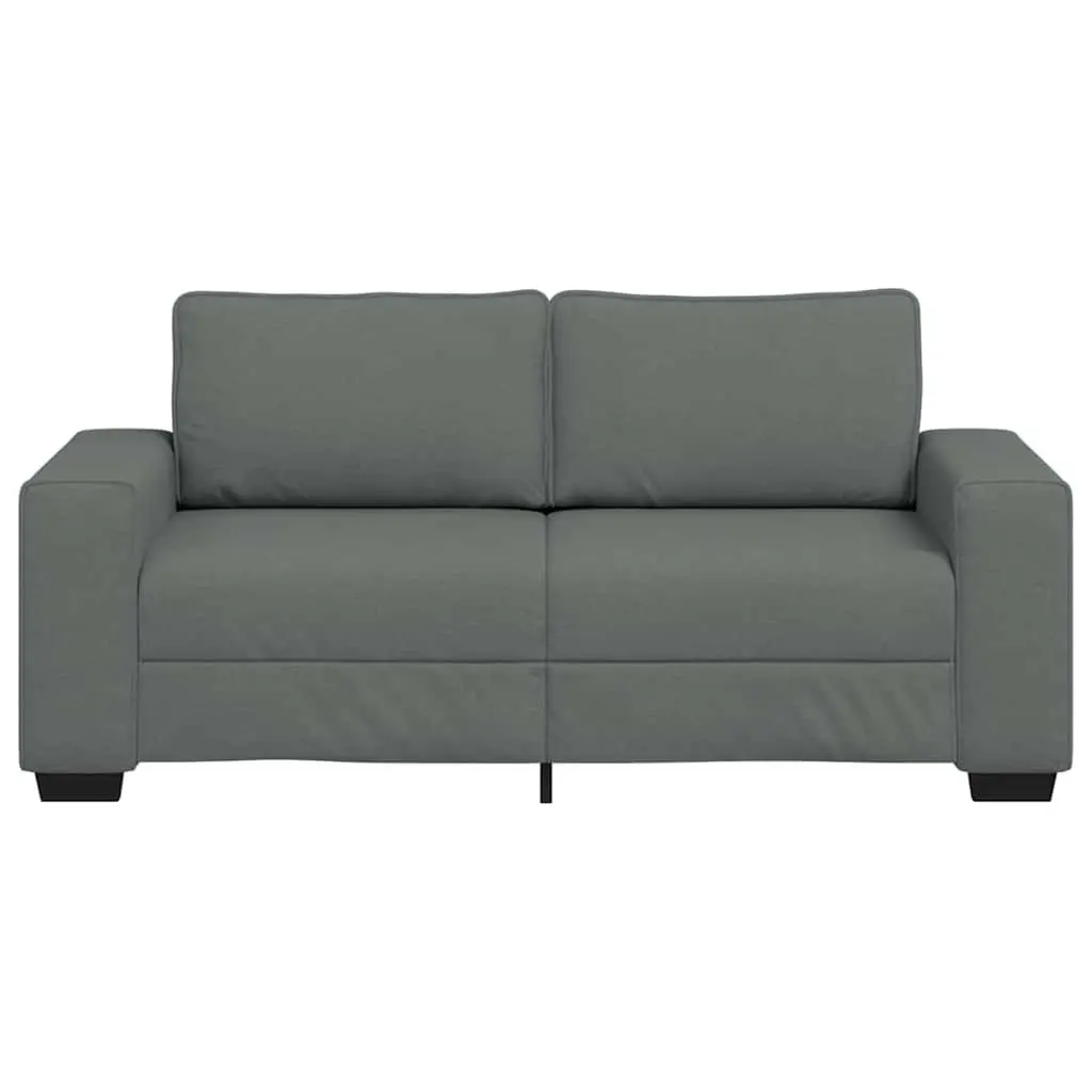 2-Seater Sofa Grey Fabric Living Room Couch Modern Comfortable Lounge Seating