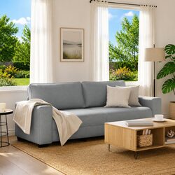 Quality Grey 3-Seater Sofa with Practical Comfort