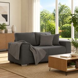 Warm Grey Corduroy Loveseat Sofa, Comfort at Home
